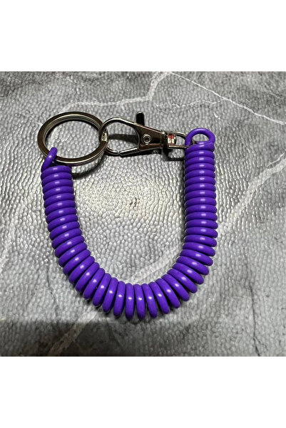 Choice سلسلة مفاتيح حلزونية قابلة للسحب، مزودة بحبل مطاطي مقاوم للسرقة والضيا...