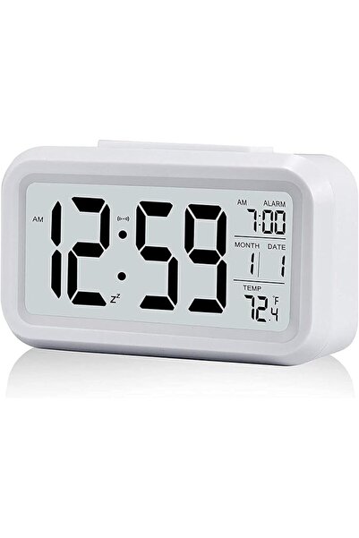 Arabest ساعة منبه رقمية ذكية تتوهج في الظلام، شاشة عرض LED، مع عرض درجة الحرارة، قابلة لإعادة الشحن