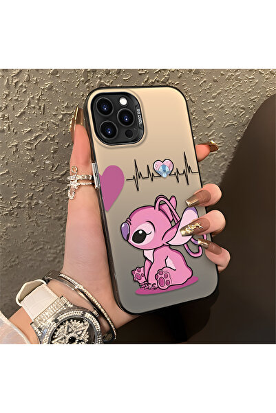 ucuc iPhone 14 Pro Max Uyumlu Silikon Kenar Sert Arka Anti Düşme Kılıfı Stitc...