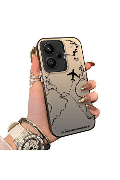 ucuc Xiaomi Redmi Note 13 Pro Plus+ 5G Uyumlu Silikon Kenar Sert Arka Anti Dü...