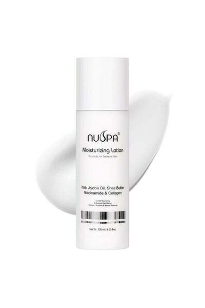 NUSPA لوشن مرطب - بزيت الجوجوبا وزبدة الشيا والنياسيناميد والكولاجين - 120 مل