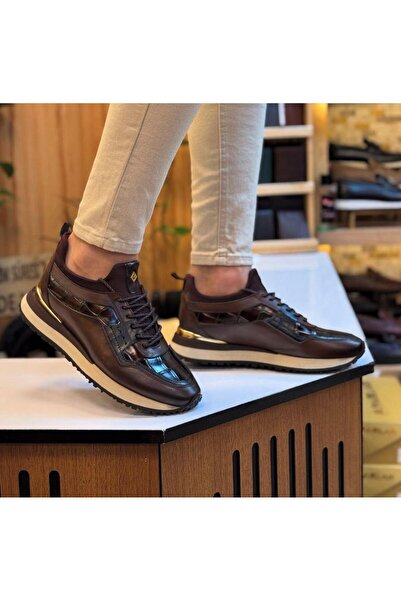 Parlak Streçli Sneakers Ayakkabı