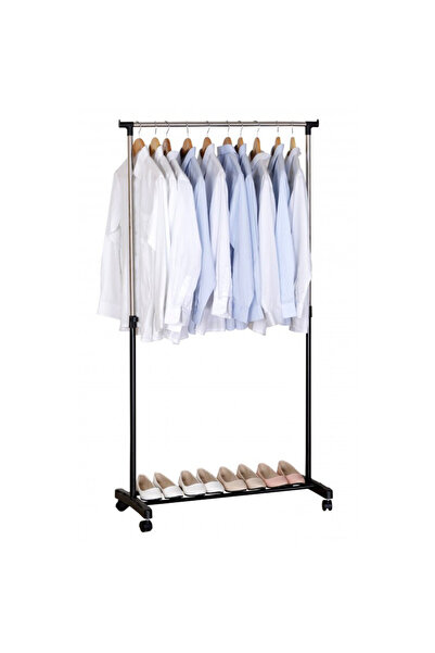 Artenova Clothes rack, metal, mobile, 83.5 x 41.5 x 87-162 cm