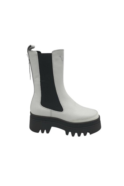 Zign Women's boots Zign, size 38, leather and textile, white