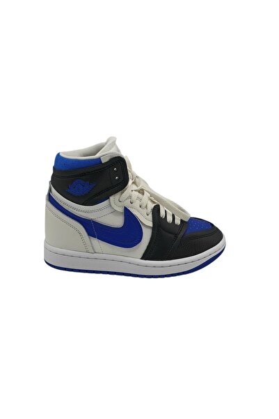 Nike Jordan 1 High Unisex Sneakers, leather and synthetic leather, blue/white