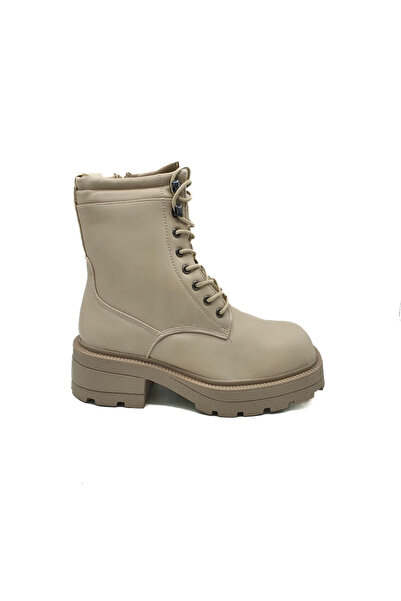 Franco Banetti women's boots, imitation leather, cream, fur-lined