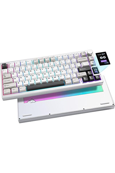 YUNZII AL80 Wireless Mechanical Keyboard, Smart LCD Display