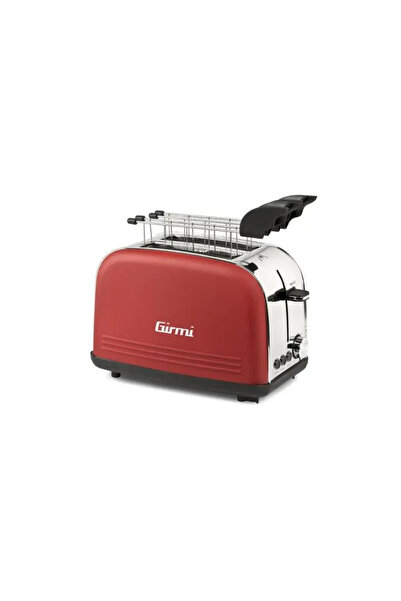 Girmi Bread toaster TP 57, 850 W, 8 browning levels, stainless/red