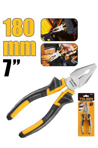 TOLSEN Versatile, strong and durable pliers with a soft grip, CS NP, 7 inch (...