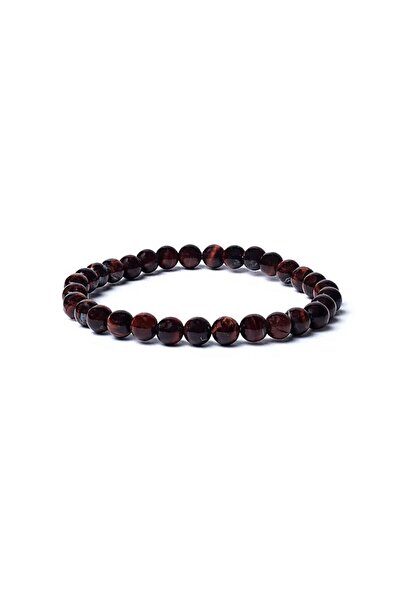 Bracelet Brățară elastică din ochi de tigru roșu - calitate AA