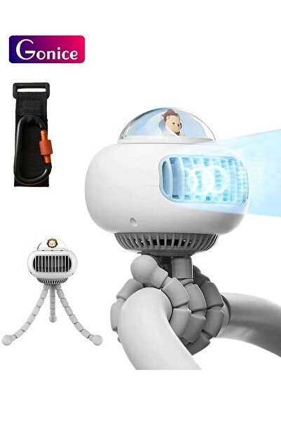 Gonice مروحة عربة أطفال محمولة، مروحة يدوية شخصية صغيرة محمولة، 4 سرعات دوران...