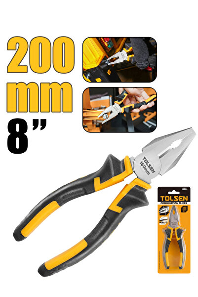 TOLSEN Versatile, strong and durable pliers with a soft grip, CS NP, 8 inch (...