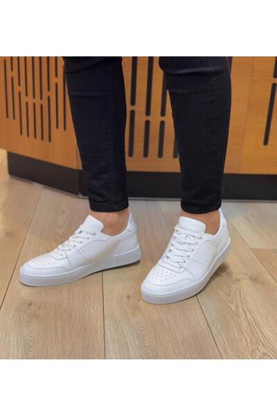 Parlak Hakiki Deri Sneakers Günlük Ayakkabı