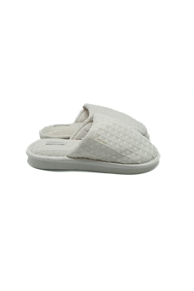 Oysho textile house slippers, white