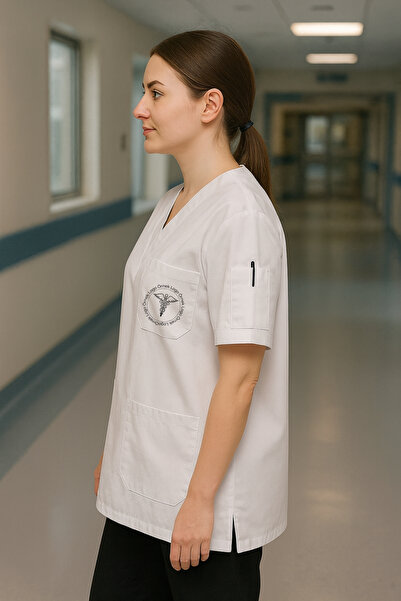 mirach 5-Pack Corporate Logo Printed Doctor Nurse Scrubs Technician Medical Uniform Surgical Single Top Series