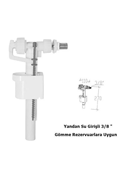 MegaVitrin Tema Siamp 95-Y Compact Flatör Yandan Su Girişli 3/8 | Gömme Rezer...
