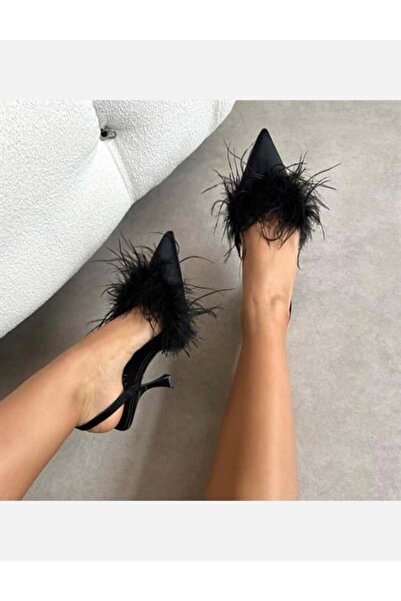 Giydim Gidiyor Raheli Topuklu Stiletto Siyah