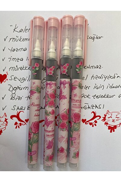 MOKA Gül Pudra kelebek serisi jel kalem ( 2 ADET )