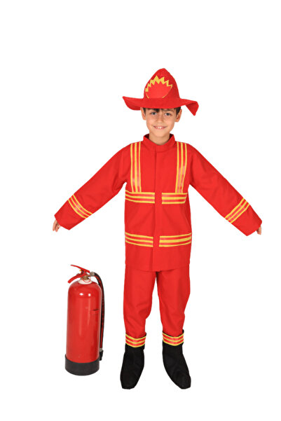 Erlina İtfaiyeci Çocuk Kostüm Seti, Çocuklara Özel İtfaiyeci Kıyafet Takımı, İtfaiyeci Çocuk Seti