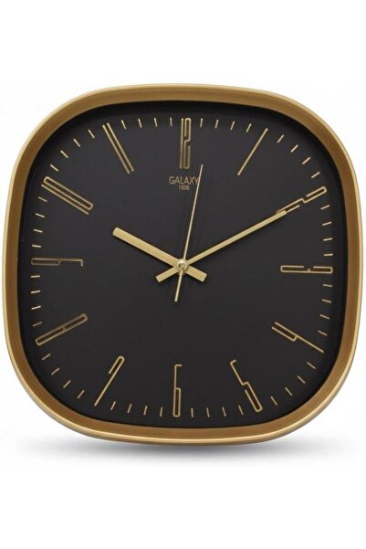 Galaxy Premium Serisi ABS Kasa Duvar Saati Oval 30 CM Gold-Siyah Klasik Kadran