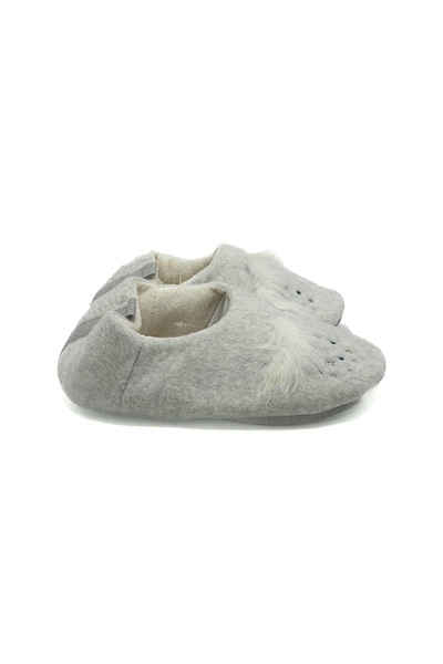 Oysho textile house slippers, gray