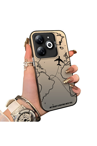 ucuc حافظة Infinix Hot 40i متوافقة مع الحواف السيليكونية الصلبة والمضادة للسق...