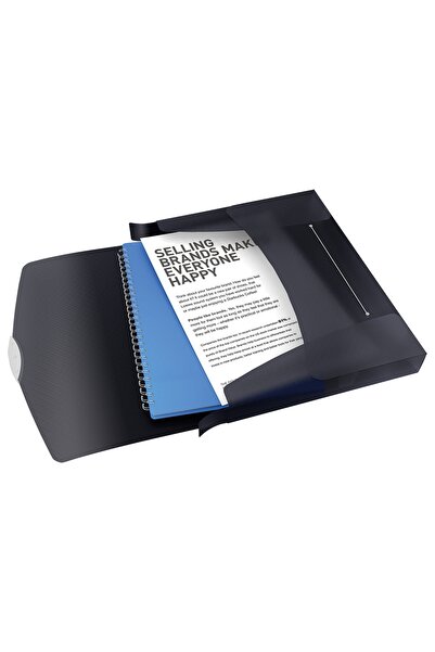 Esselte Jumbo folder with elastic, PP, VIVIDA black,