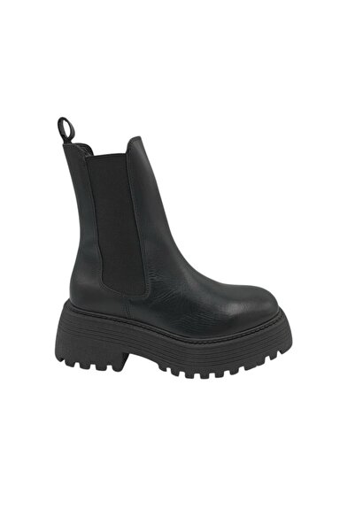 EDITED Ghete damă mărimea 38, material textil, piele, negru