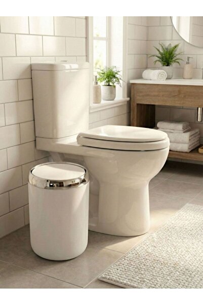 almital mobilya aksesuarları furniture accessories سلة مهملات بيضاء مزخرفة با...