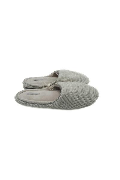 Oysho house slippers, textile material, gray