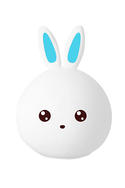 HALAMODO مصباح ليلي LED على شكل أرنب قابل لإعادة الشحن عبر USB بسبعة ألوان