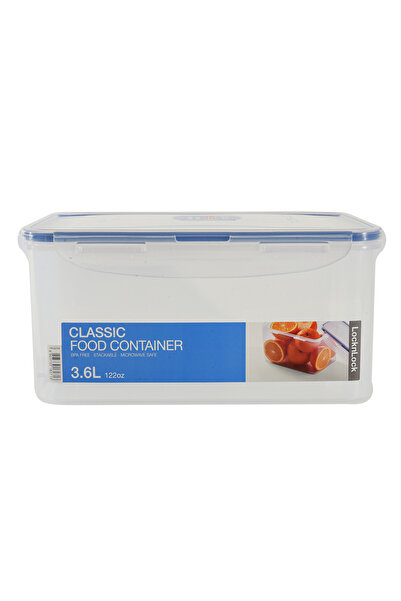 Lock & Lock Rectangular Food Container, 3.6 L, Clear, HPL827M