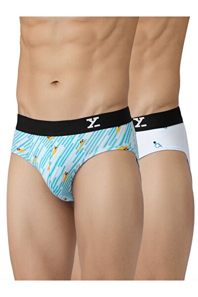 XYXX By Styli Pack of 2 - Men Surf Cotton Printed Briefs