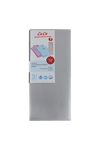 Lulu Ironing Board Cover, 1 Pc, 145 x 50 cm, Grey, LN124
