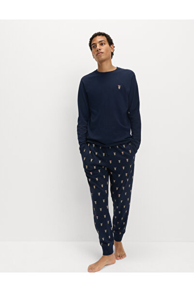 Marks & Spencer Desenli Yılbaşı Pijama Takımı