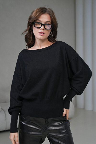 Park Karon Pulover de tricotat cu textura moale, cu guler lat, cu detaliu pe mâneci, pentru femei 12384.Crs