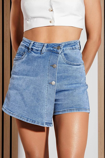 Zaira Frida Women's Blue Skirt-Type Short Jeans #A1039 - L