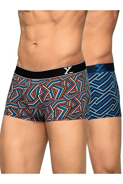 XYXX By Styli Pack of 2 - Men Printed Breathable Cotton Trunks