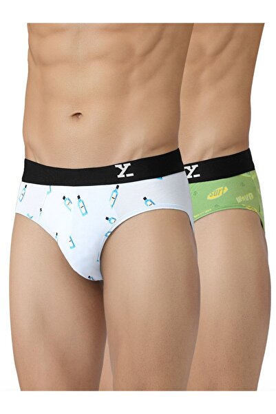 XYXX By Styli Pack of 2 - Men Surf Cotton Printed Briefs