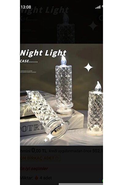 İlknur Home life 3 Lü Kristal Görünümlü Mum