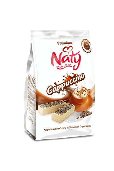 NATY PREMIUM – Γκοφρέτα με κρέμα καπουτσίνο και γλάσο 140g