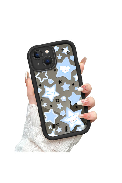 Hontinga حافظة هاتف متوافقة مع iPhone 13، حافظة سيليكون مضادة للانزلاق بمرآة ...