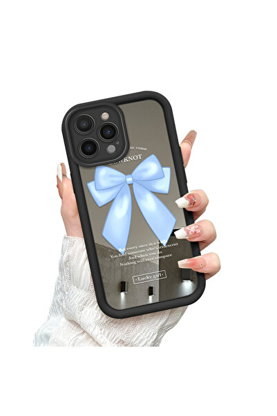 Hontinga غطاء هاتف متوافق مع آيفون 16 برو ماكس مع حماية من السقوط وتصميم مرآة...