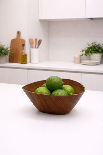 CASTEROLİ وعاء مثلث الشكل L بمظهر الأكاسيا - طبيعي وأنيق وعملي، مقاس 20×20×9 سم