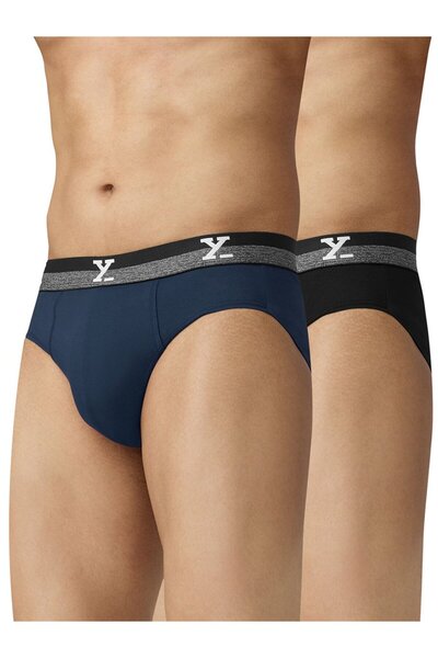 XYXX By Styli Pack of 2 - Men IntelliFresh Cotton Solid Briefs