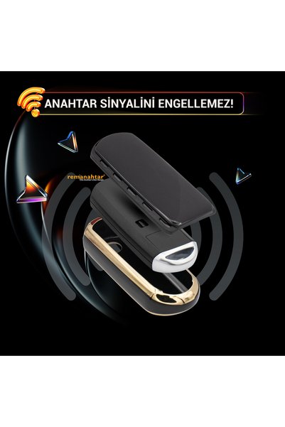 Rem Anahtar Oto Elektronik Anahtar غطاء مفتاح ذكي نانو بثلاثة أزرار لسيارات CX-5 وMX-5 - أسود