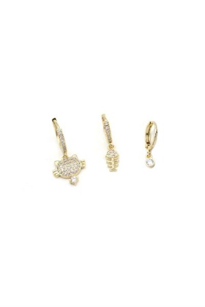 MENESSA 3-Piece Hoop Earrings - Gold