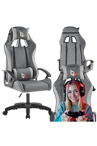 Optim Solution Scaun de birou pentru gaming cu suport pentru picioare, reglab...