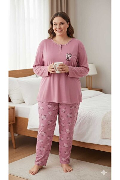 LilaİçGiyim43 Işılay Büyük Beden Kadın Pijama Takımı