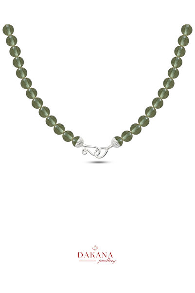 DAKANA JEWELLERY Sertifikalı Zultanit Taşı 6 mm İstiridye Kapama Doğal Taş Kolye